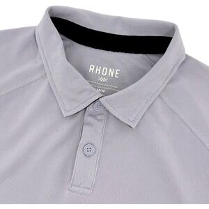 Rhone Delta Pique Polo Shirt Men M Pale Lavender Performance Stretch Golf